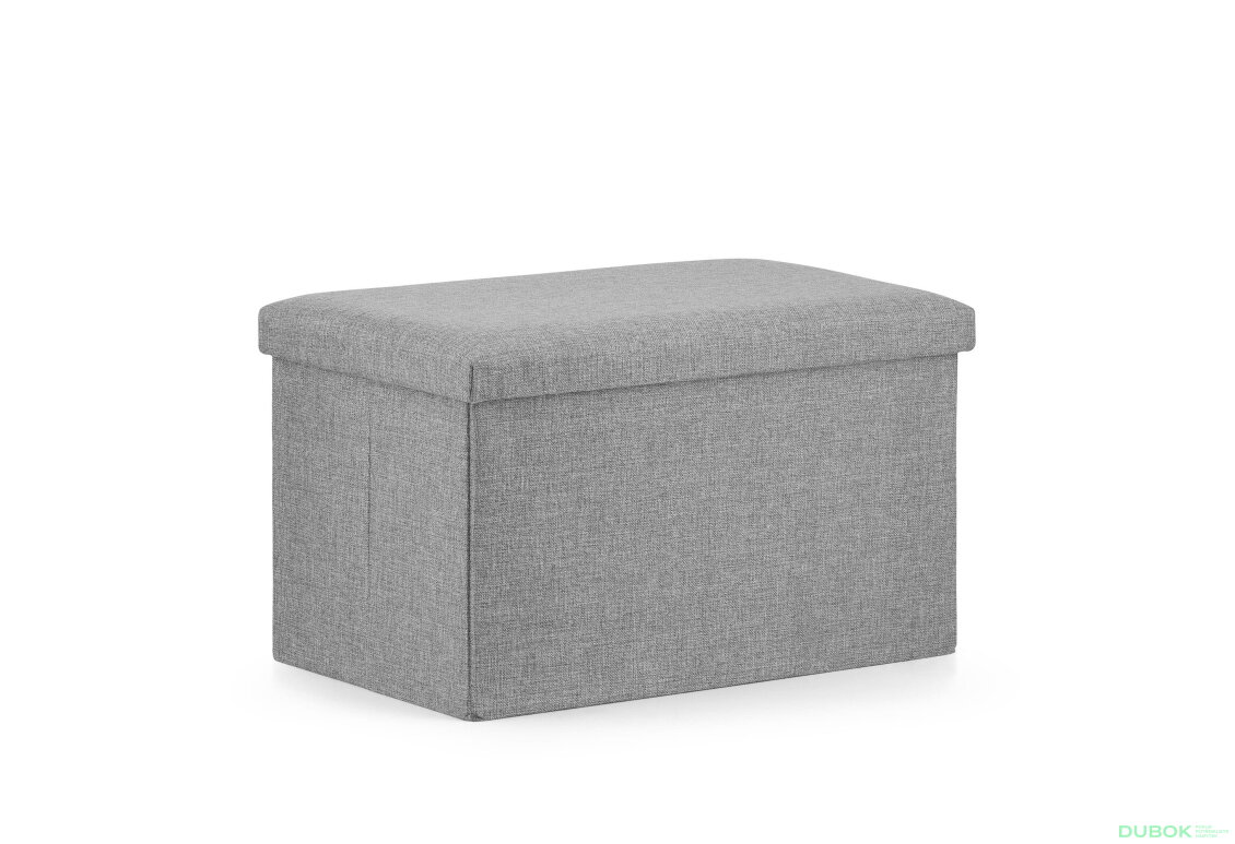 Puf skládací XL - 60x38x38 cm šedá