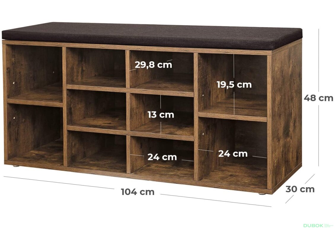 Obrázek 8 - Skříňka na boty se sedákem - LHS10BX