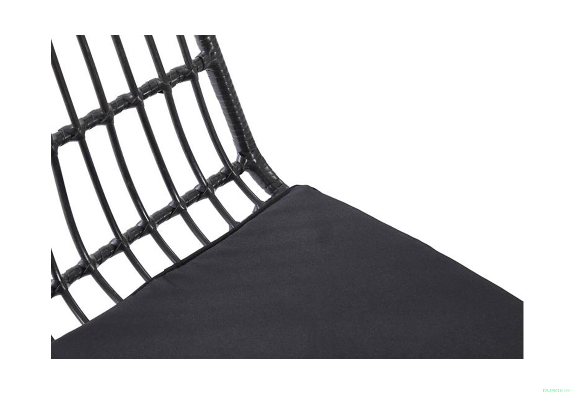 Obrázek 20 - Židle K401 černý ratan / látka černý, popel
