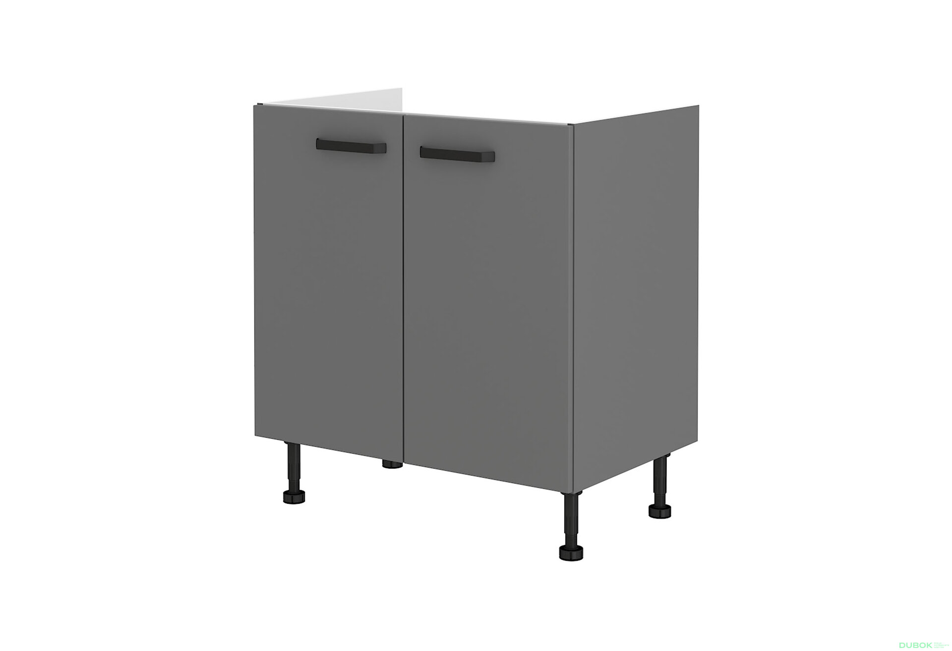 Obrázek 5220 - Kuchyňská sestava 3.3x3.0 m Ava antracit / dub artisan + Nessa antracit Storaz-Lempert