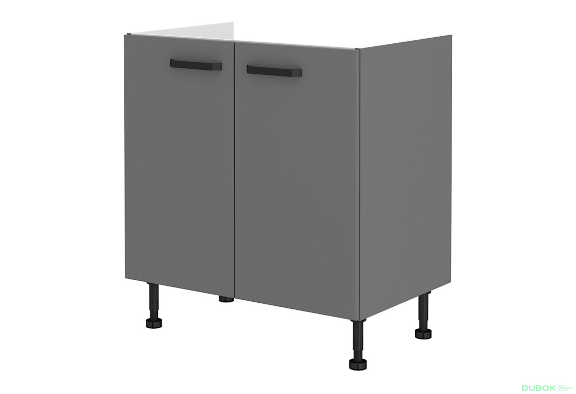 Obrázek 5220 - Kuchyňská sestava 3.3x3.0 m Ava antracit / dub artisan + Nessa antracit Storaz-Lempert