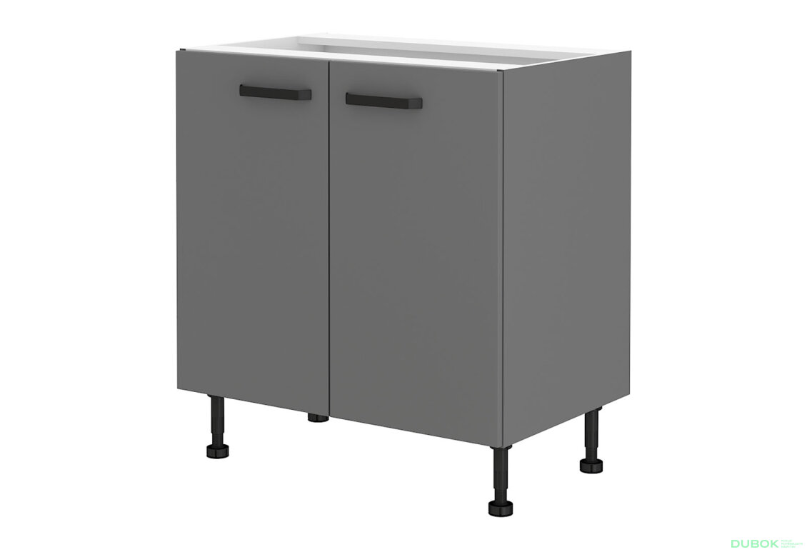 Obrázek 5221 - Kuchyňská sestava 4.9 m Ava antracit / dub artisan + Nessa antracit Storaz-Lempert