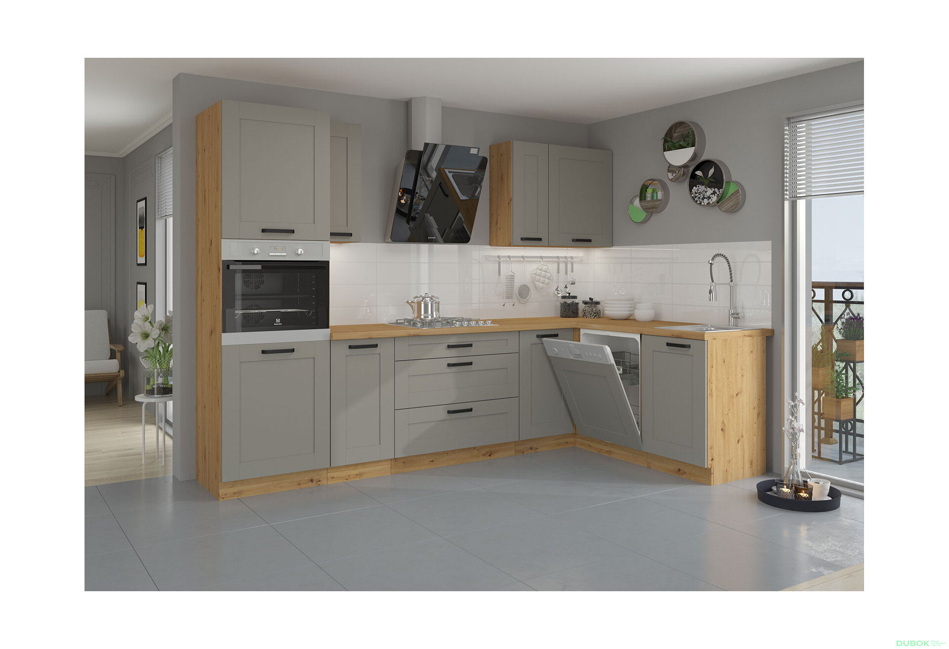 Obrázek 2 - Modulární kuchyně Luna artisan / clay grey
