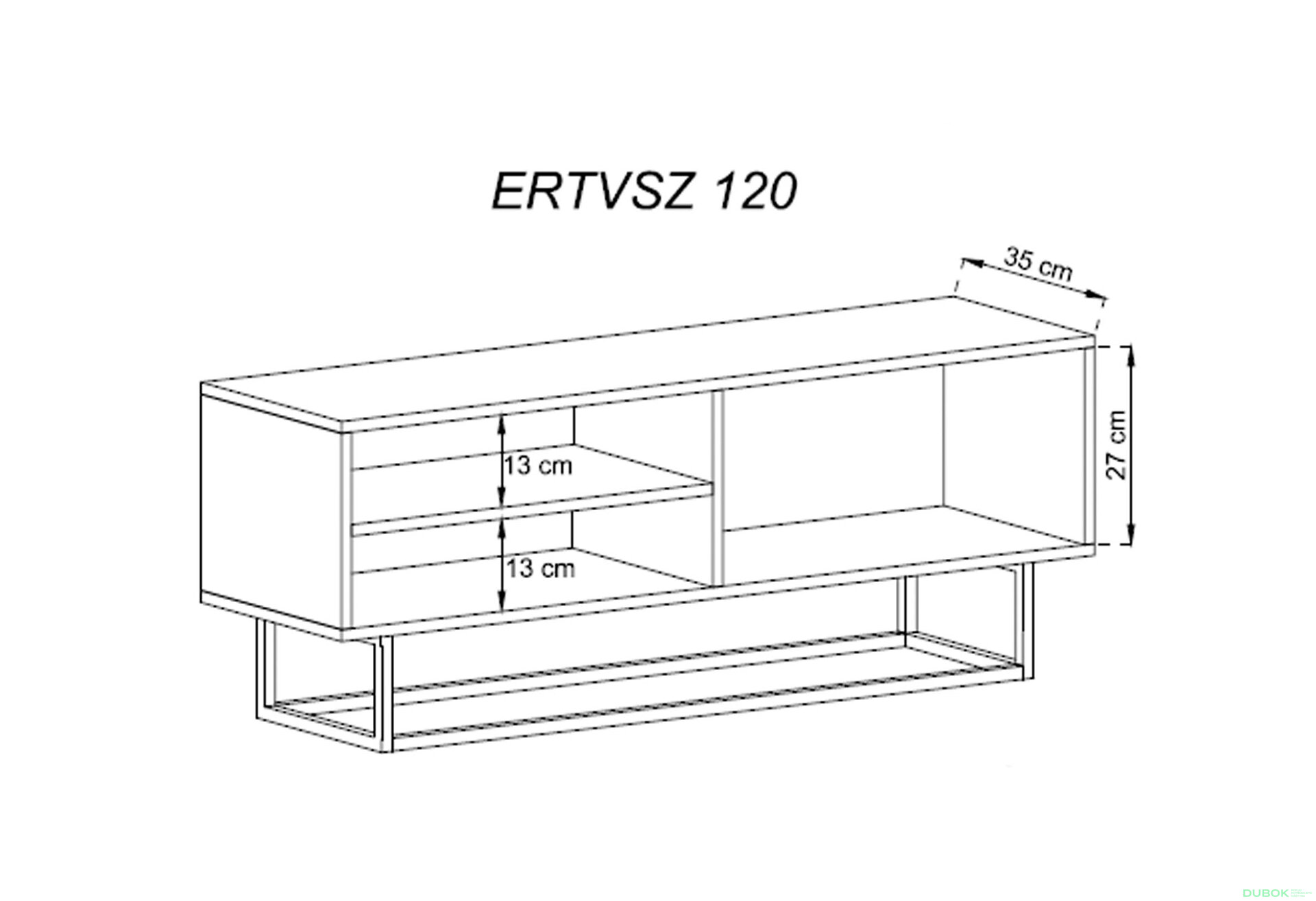 Obrázek 2 - TV stolek ERTVSZ120 grafit + Rám Enjoy