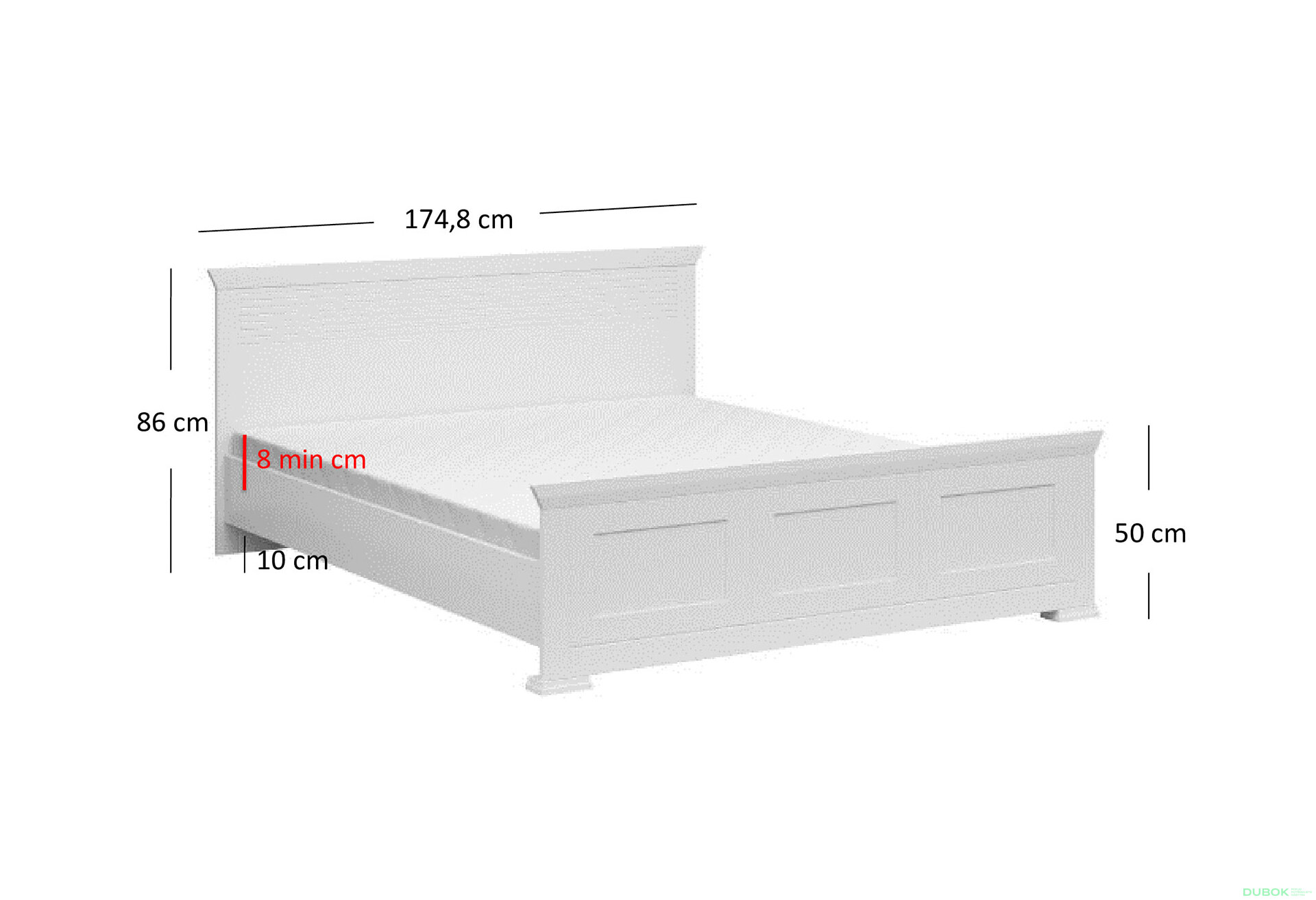 Obrázek 2 - Postel 160x200 bílý Agnes