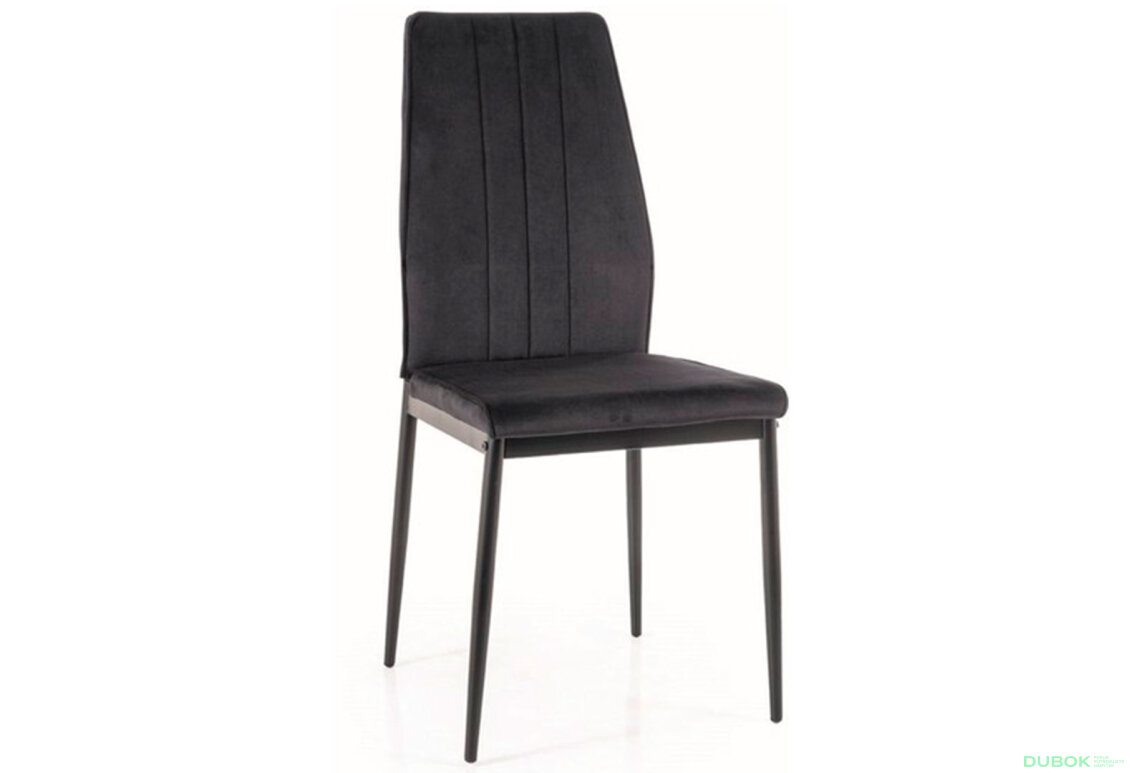 Obrázek 3 - Židle Atom Velvet černý Bluvel 19, matná černá kov