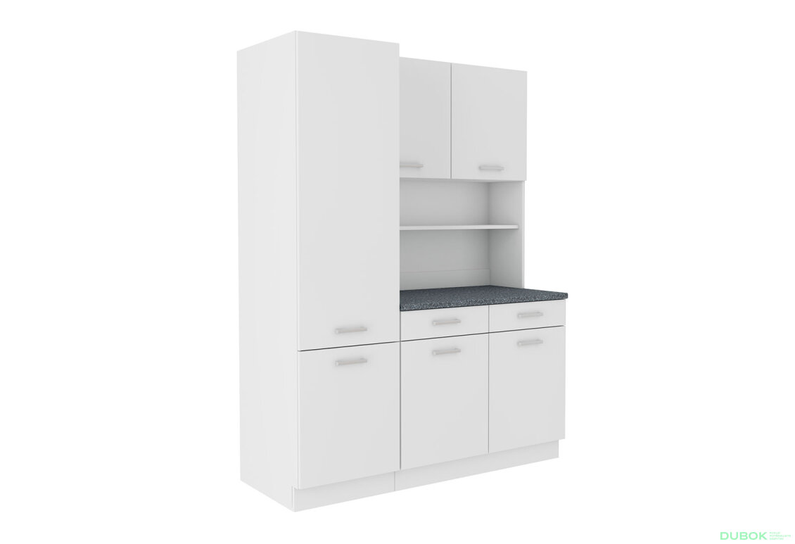 Obrázek 2 - Kuchyňská sestava 1.5 m Maria Bílý laminát / pracovní deska Granit