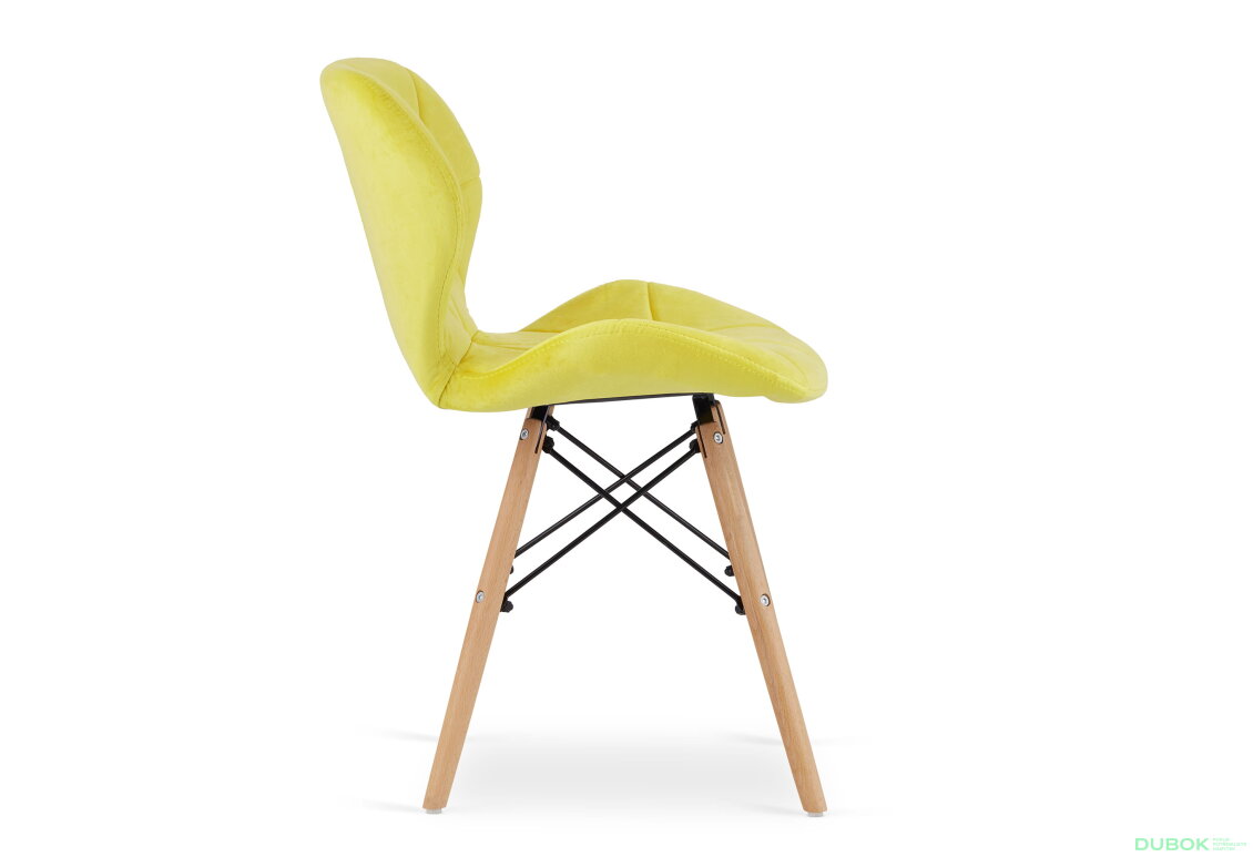 Obrázek 4 - Židle LAGO Samet - žlutá x 1