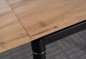 Obrázek 6 - Stůl GD-082 80(131)x80 dub artisan + 4 židle H-733 šedý Gandar 06 / matná černá kov