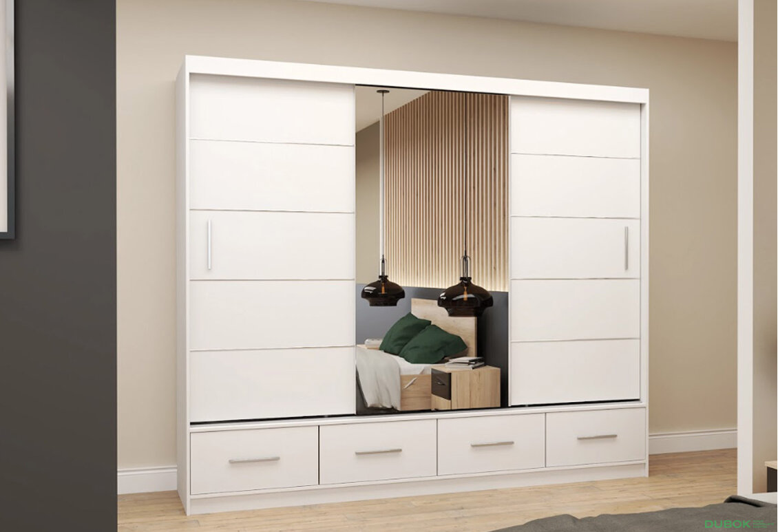 Obrázek 2 - Skříň Florence 3D 250 bílý mat