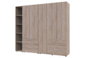 Obrázek 2 - Skříň pětidveřová s regálem Gelar 232 cm Dub sonoma