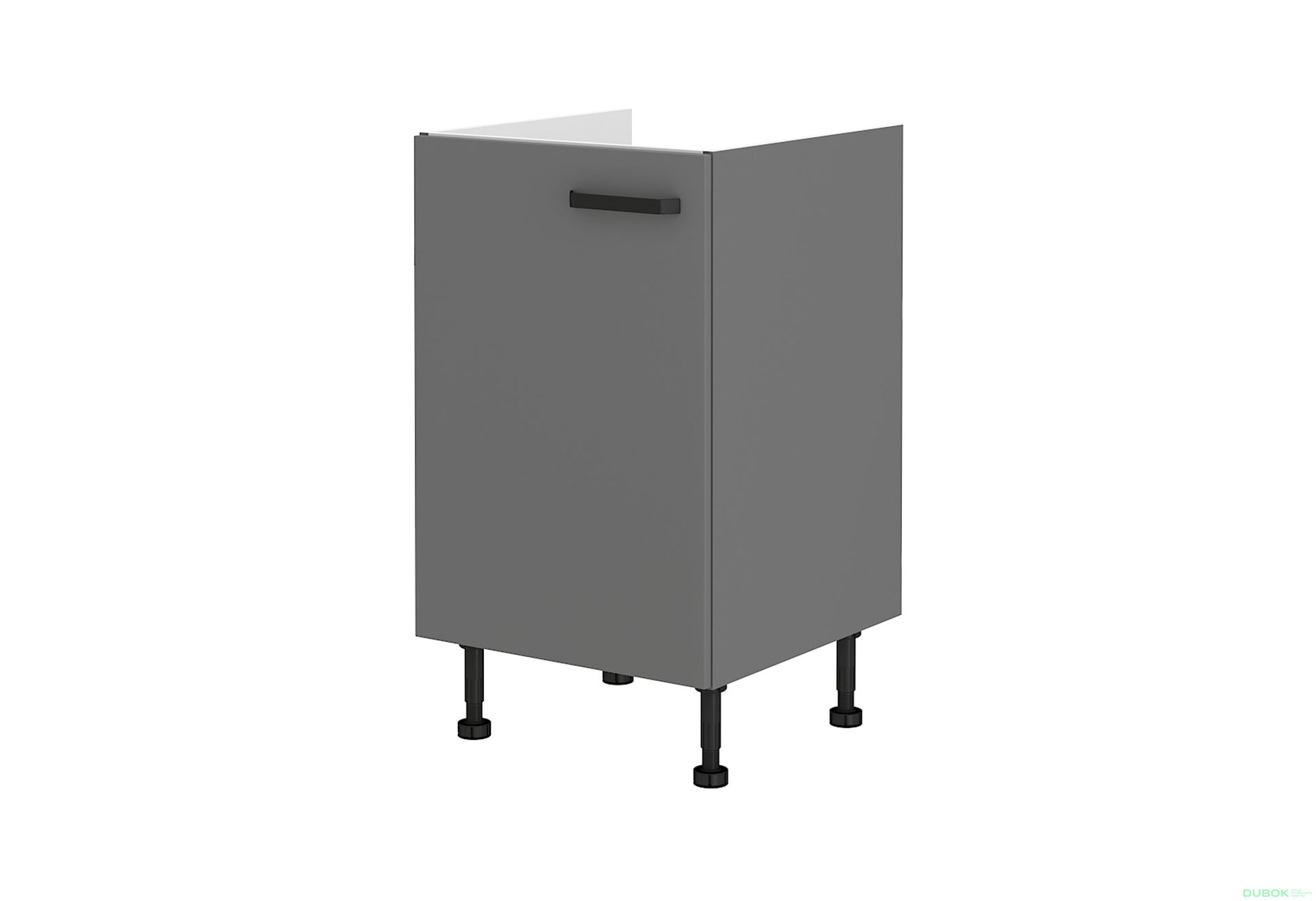 Obrázek 5258 - Kuchyňská sestava 4.9 m Ava antracit / dub artisan + Nessa antracit Storaz-Lempert