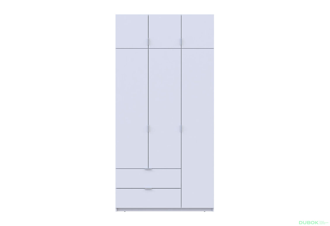 Obrázek 4 - Skříň čtyřdveřová Lukas 120 cm bílá