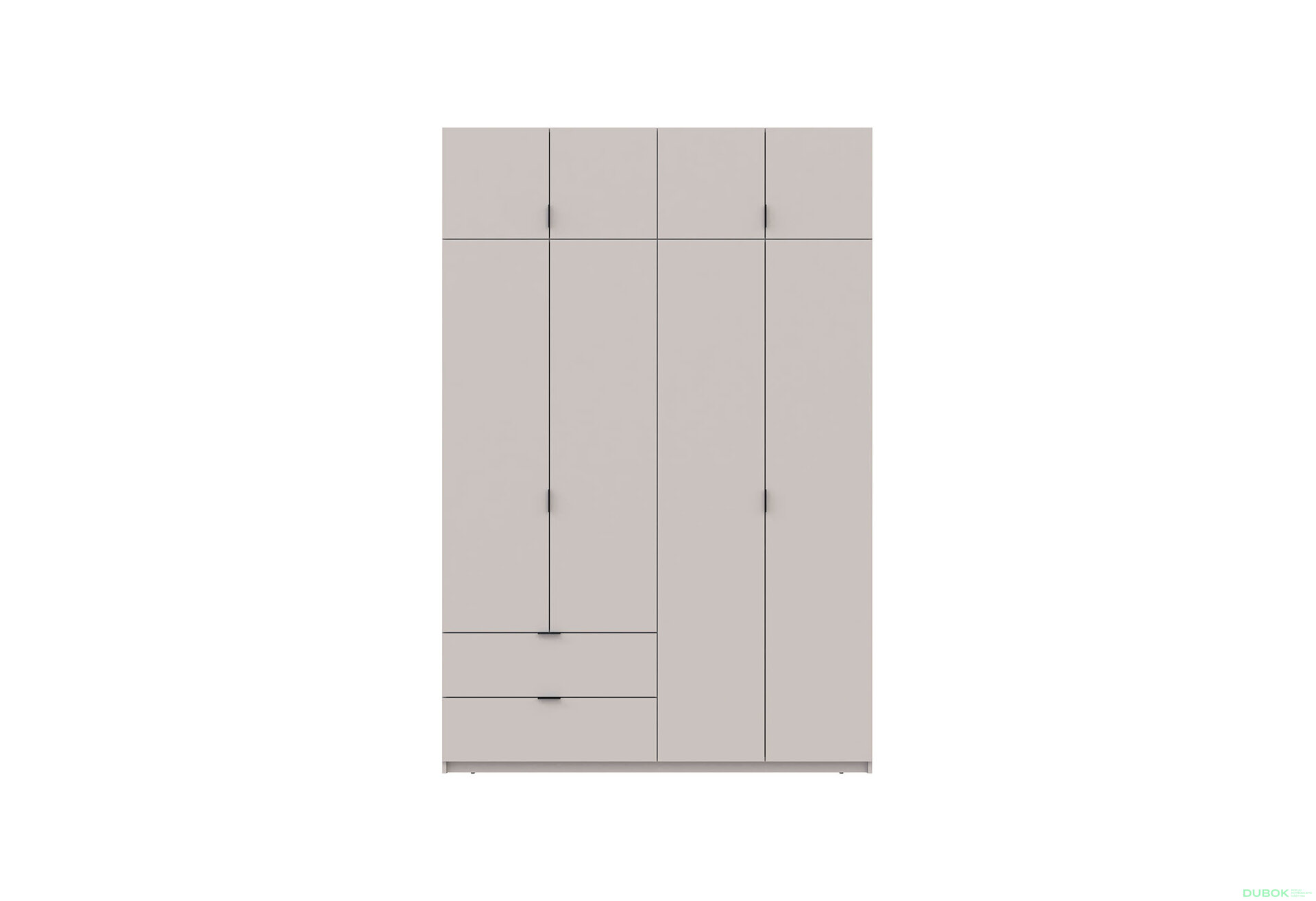 Obrázek 4 - Skříň čtyřdveřová Lukas 160 cm kašmír