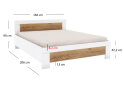 Obrázek 2 - Postel 160x200 dub craft tmavý / bílý Candy