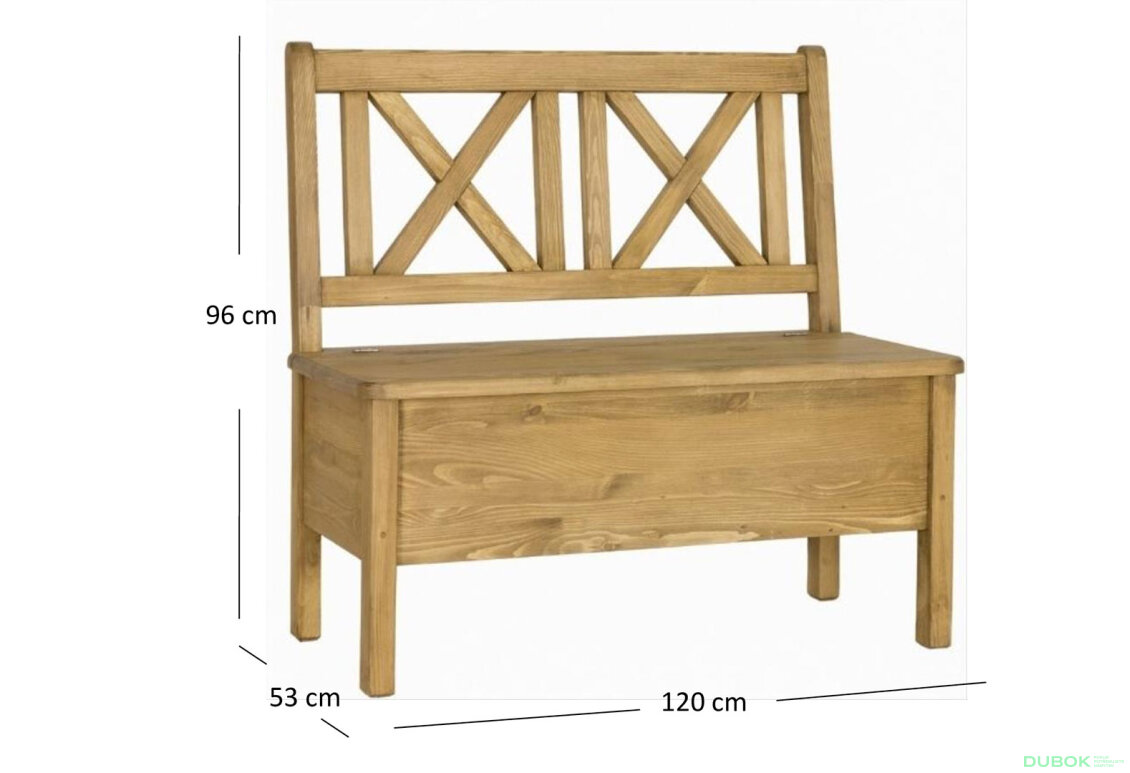Obrázek 3 - Lavice 120 medová borovice Classic Wood