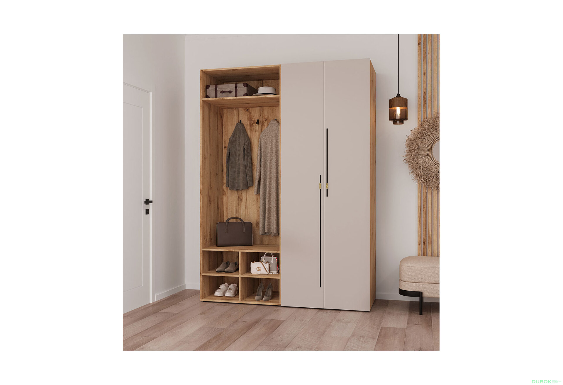 Obrázek 1 - Předsíň 160 cm dub appalačský / kašmír Space