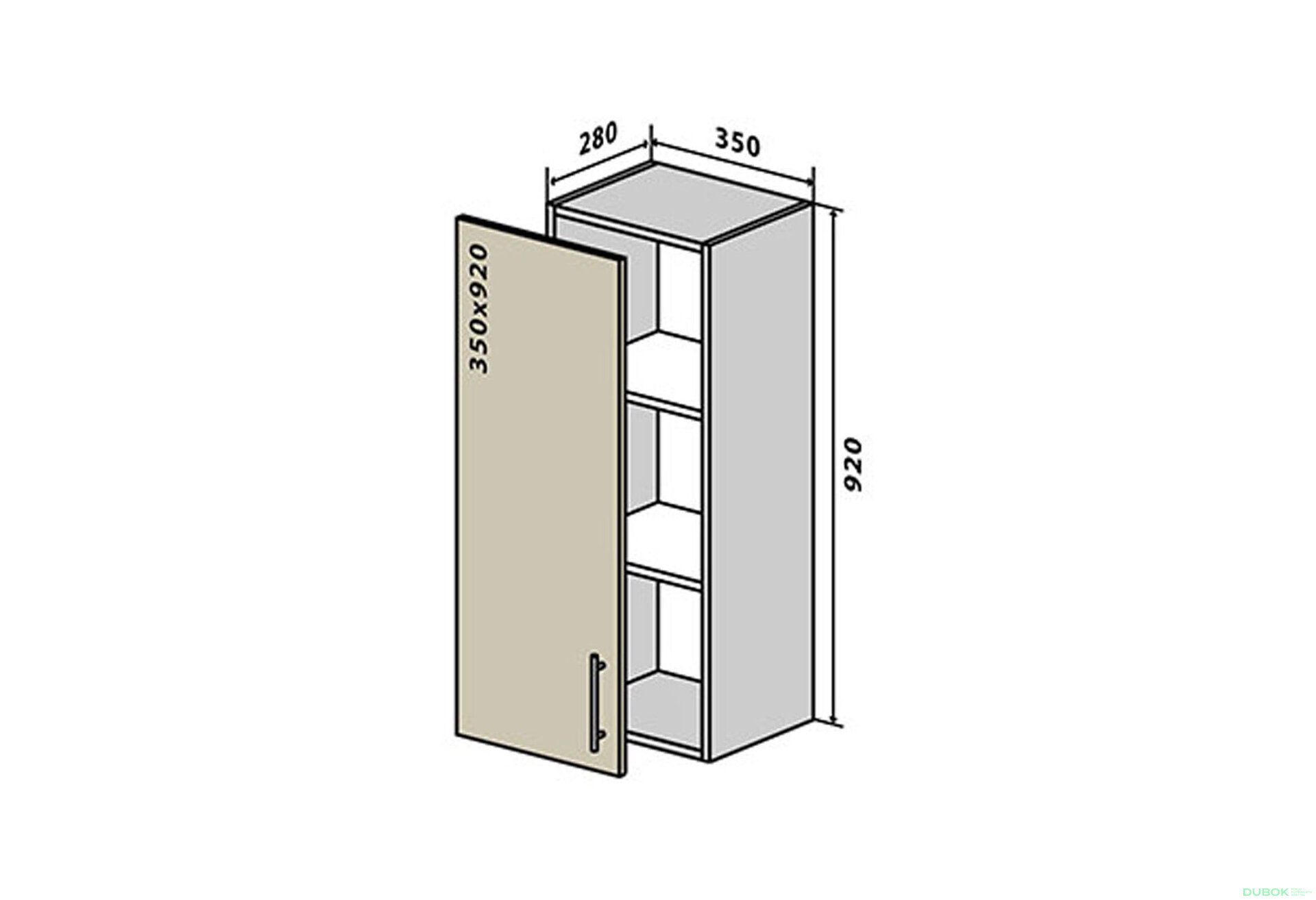 Obrázek 1 - V31 Skříňka 1D 35 MoDa