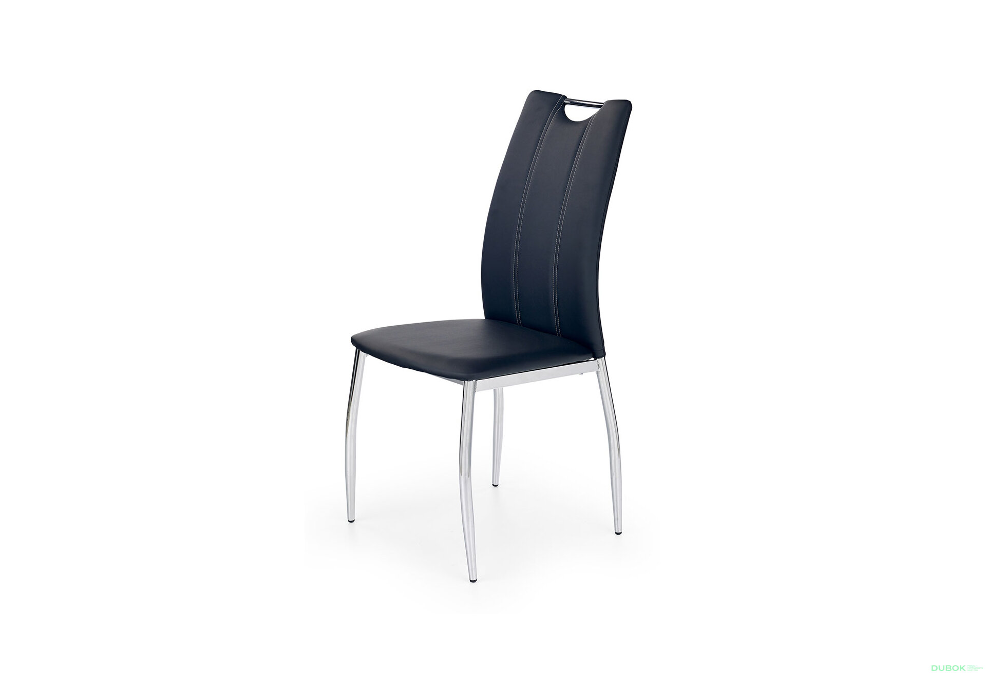 Obrázek 1 - Židle K187 chrom, černá ekokůže