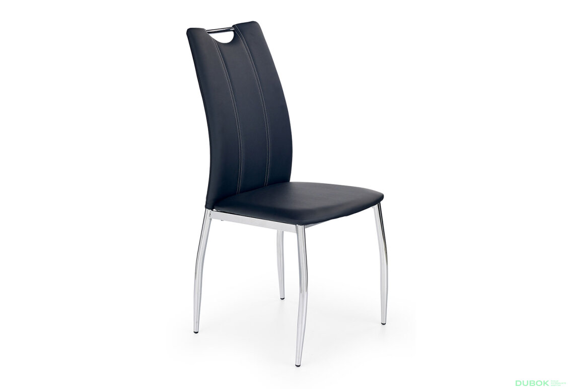 Obrázek 2 - Židle K187 chrom, černá ekokůže