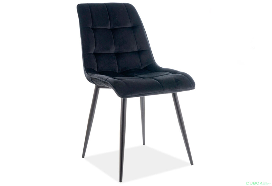 Obrázek 2 - Židle Chic Matt Velvet černý Bluvel 99, matná černá kov