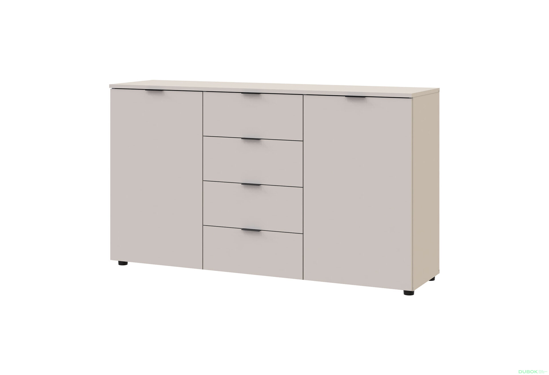 Obrázek 1 - Komoda s dvířky a 4 zásuvkami Ron 5 140 cm kašmír