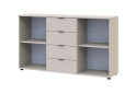 Obrázek 6 - Komoda s dvířky a 4 zásuvkami Ron 5 140 cm kašmír